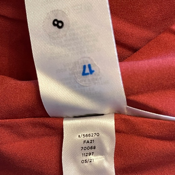 Ann Taylor Womens 8 Shimmer Floral Flutter Cottage Boho Midi Dress - Picture 11 of 15